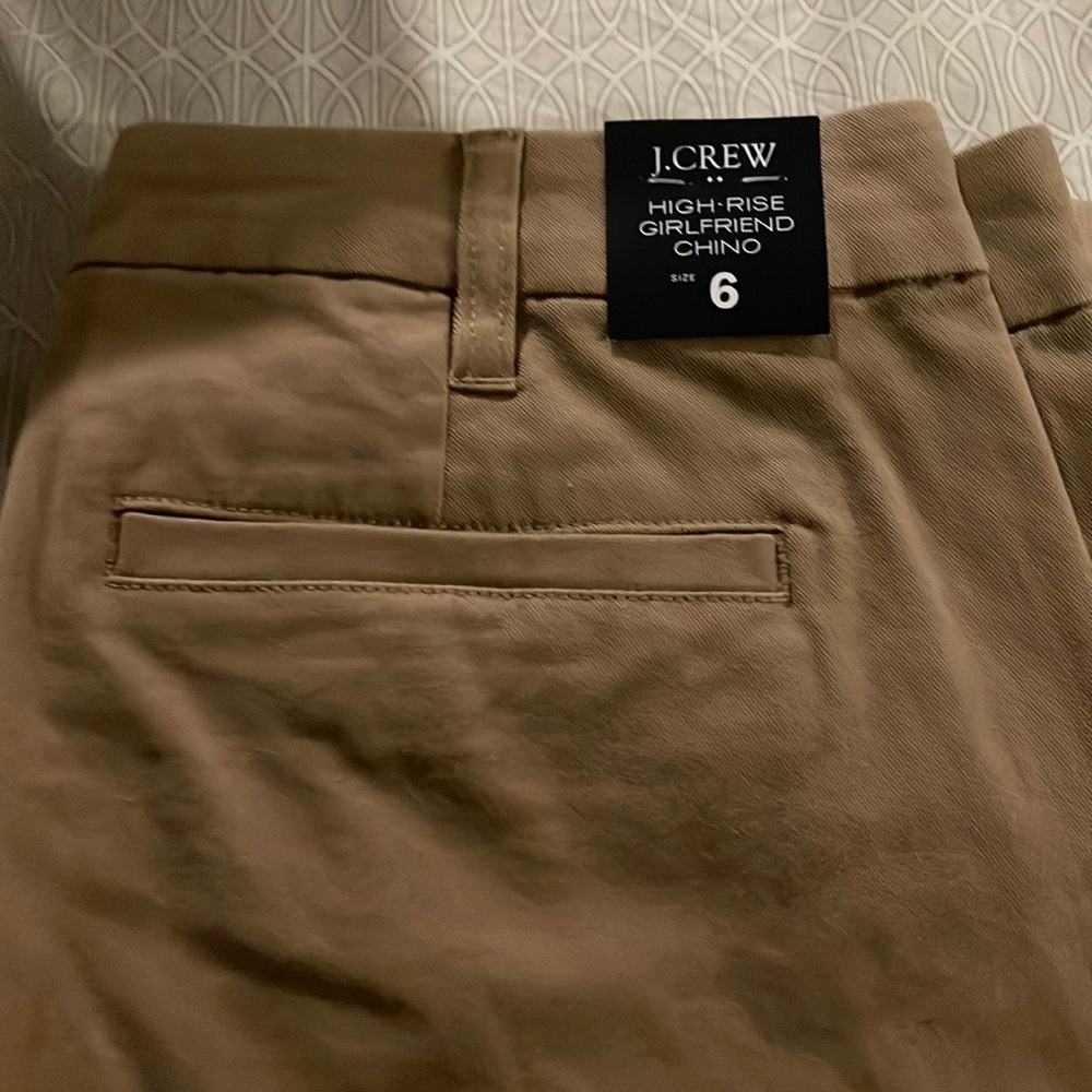 I crew high rise girlfriend chino - brand new
